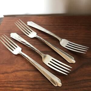 Ekco KENILWORTH Stainless USA Silverware Flatware - Set of 4 (four) DINNER FORKS